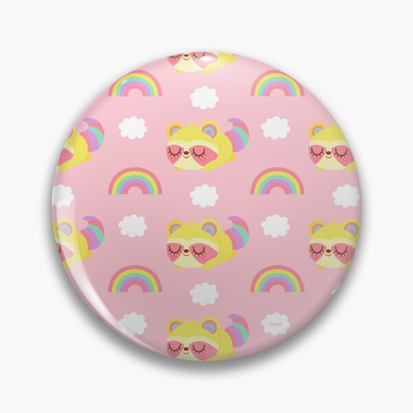 Item preview, Rainbow Raccoon Surface Pattern Design - Pink designed and sold by jsongdesign.