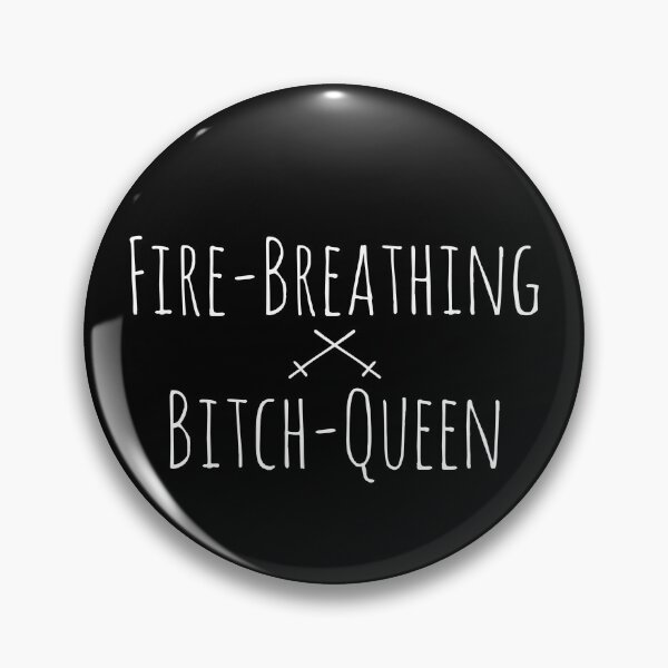 Item preview, Fire-Breathing Bitch-Queen 2 (White on Black) designed and sold by believeluna.