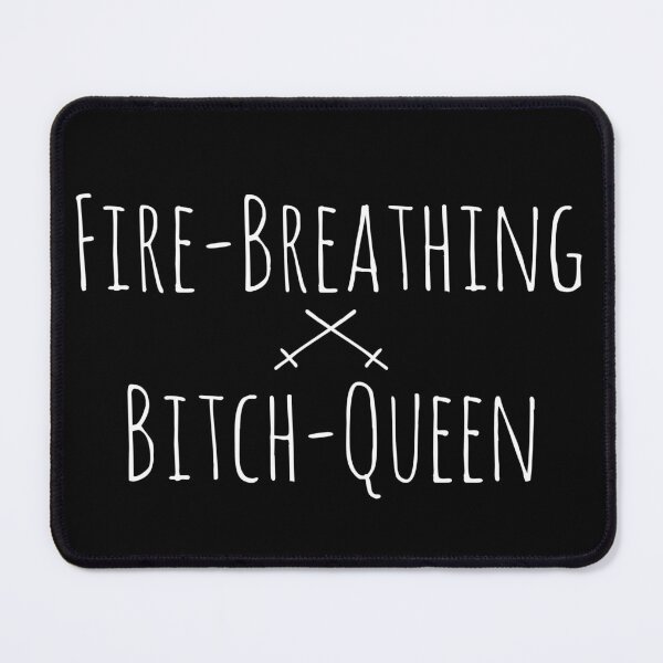 Item preview, Fire-Breathing Bitch-Queen 2 (White on Black) designed and sold by believeluna.