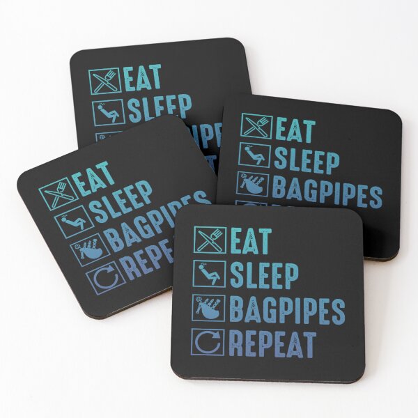 Item preview, Eat Sleep Bagpipes Repeat Funny Bagpipe Player Racerback Tank Top designed and sold by allysonhat.