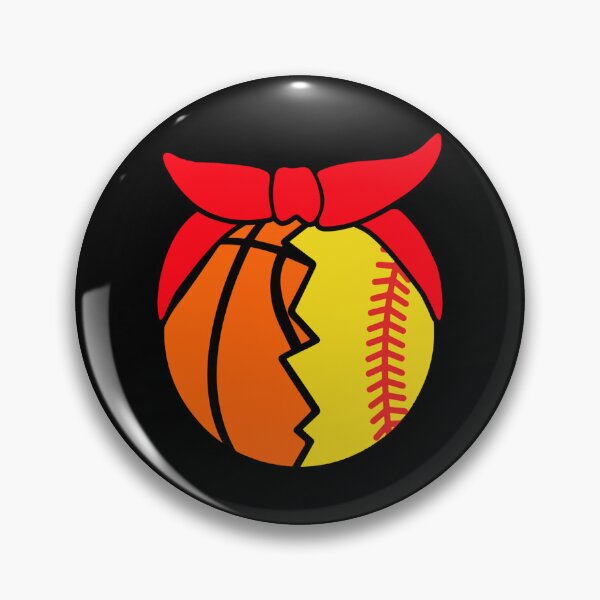 Item preview, Softball Basketball Ball With Headband Gift For Softball Lover Basketball Lover Sticker designed and sold by janlzmaude.
