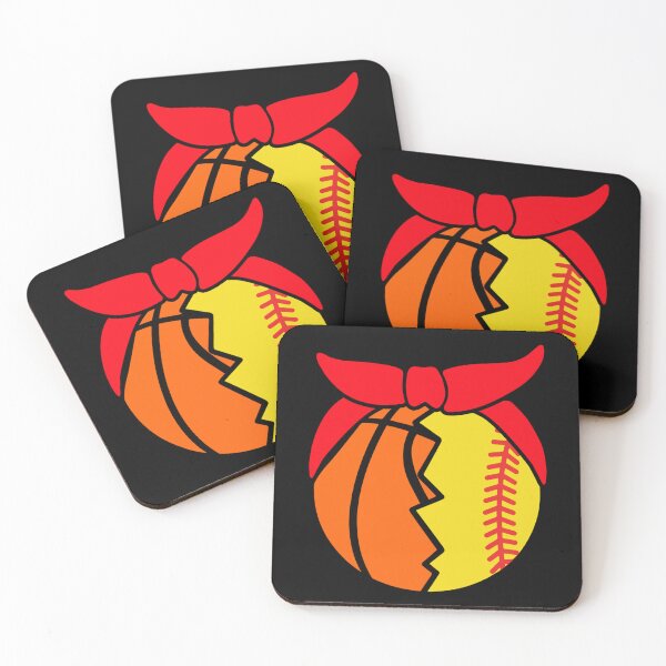Item preview, Softball Basketball Ball With Headband Gift For Softball Lover Basketball Lover Sticker designed and sold by janlzmaude.