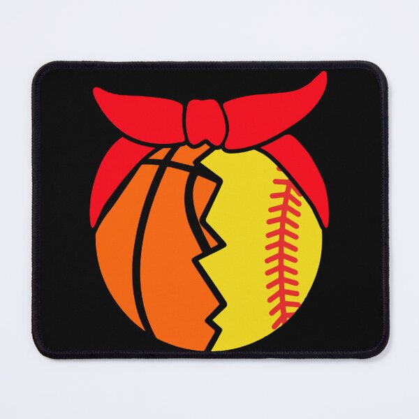 Item preview, Softball Basketball Ball With Headband Gift For Softball Lover Basketball Lover Sticker designed and sold by janlzmaude.
