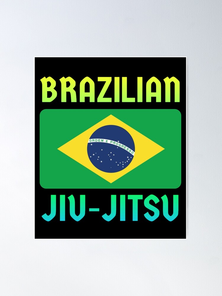 Brazilian Jiu-Jitsu Flag Poster for Sale by MojaveTradePost