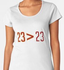 LeBron Greater Than Jordan (Black) Women's Premium T-Shirt