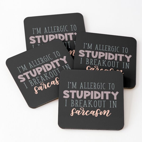 Item preview, Allergic To Stupidity Funny Sarcastic Quote designed and sold by ThisIsMugLife.