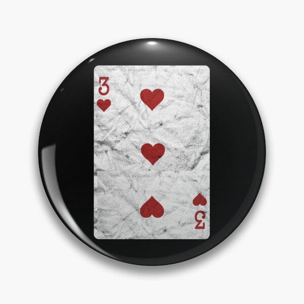 Item preview, Playing Cards 3 of Hearts (distressed design) designed and sold by siggyspatsky.