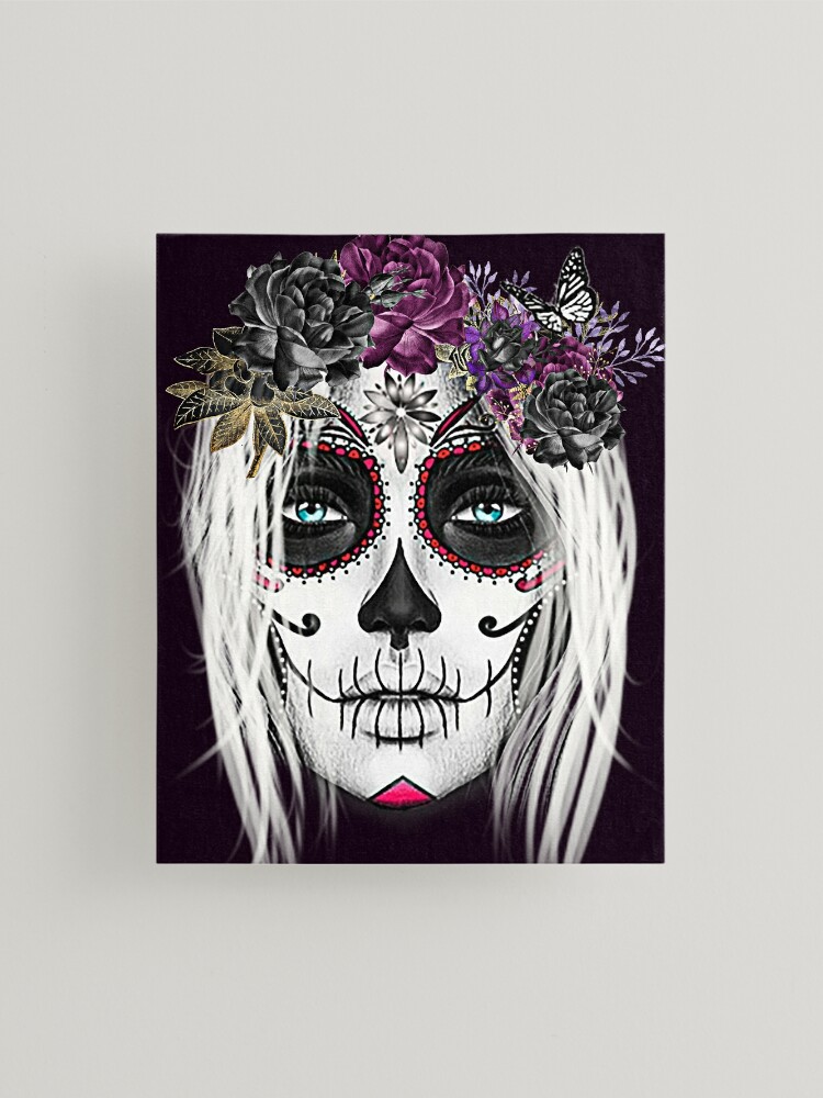 Catrina,Mexican Sugar Skull Lady Throw Pillow for Sale by Gothic