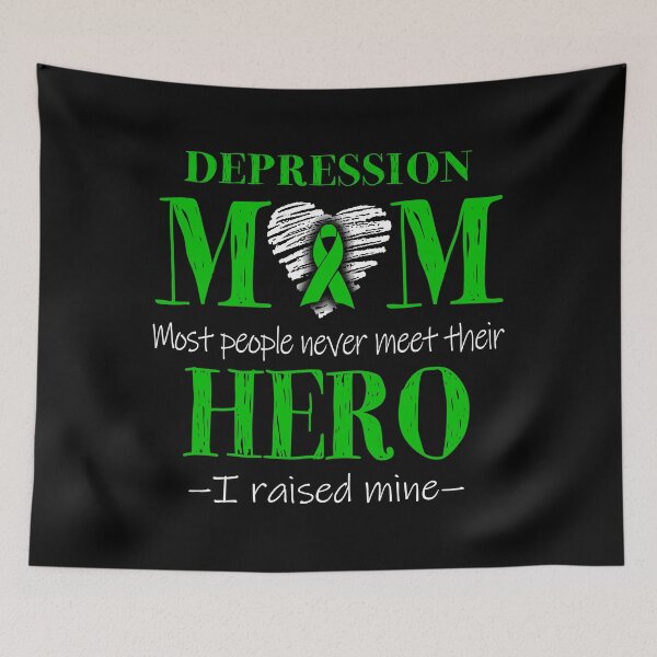 Item preview, Proud Depression Mom HERO I Raised Mine designed and sold by Mnrshirley.