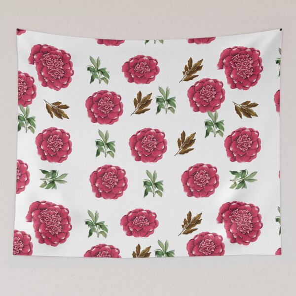 Item preview, Roses Leaves | Carnations | Red Flowers  designed and sold by campingforge.