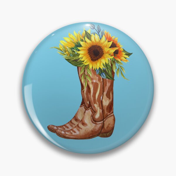 Item preview, Boot With Sunflowers designed and sold by TheCatmeow2000.