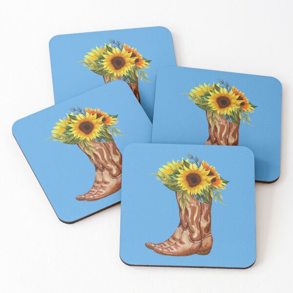 Item preview, Boot With Sunflowers designed and sold by TheCatmeow2000.