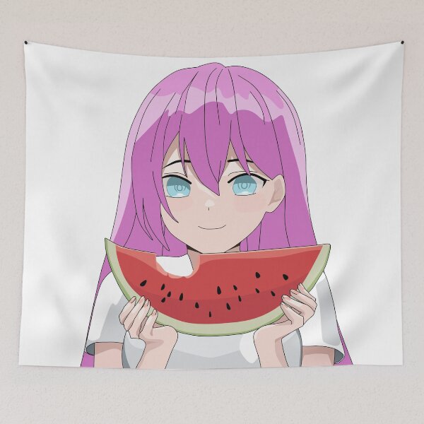 Item preview, Hello Summer Watermelon Anime Girl designed and sold by brendanre.