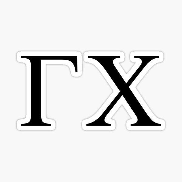 "Gamma Chi Black Greek Letters" Sticker for Sale by allyspalding