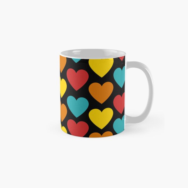 Hearts - Multi (BLK) Classic Mug