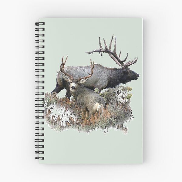 Item preview, Bull elk and mule deer buck designed and sold by Saltypro.