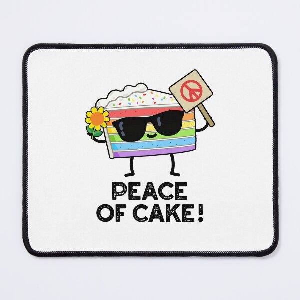 Item preview, Peace Of Cake Cute Food Puns designed and sold by punnybone.