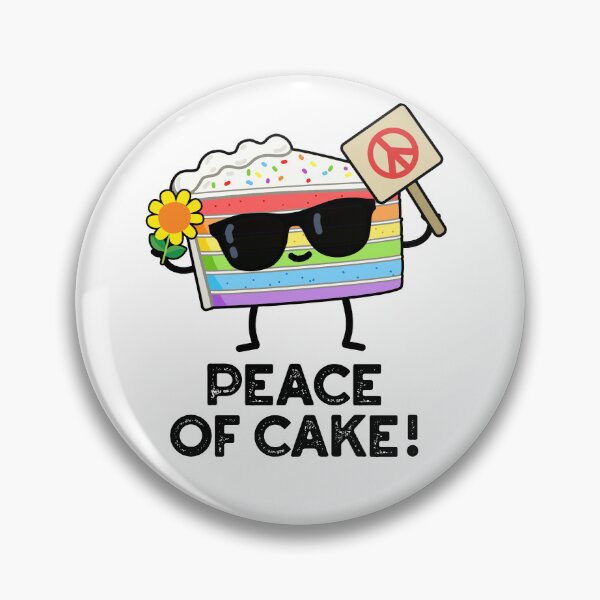 Item preview, Peace Of Cake Cute Food Puns designed and sold by punnybone.