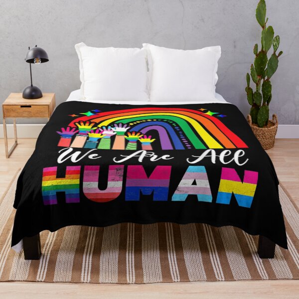 Item preview, We Are All Human Pride Ally LGBT Flag Gay Pride Month designed and sold by KuylerKnight.