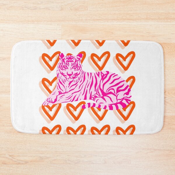 Item preview, Orange and Pink Tiger and Heart Abstract designed and sold by mollsdesignss.