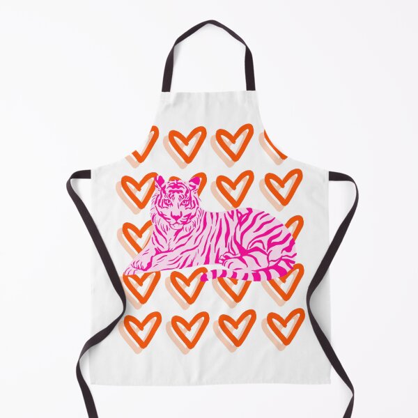 Item preview, Orange and Pink Tiger and Heart Abstract designed and sold by mollsdesignss.