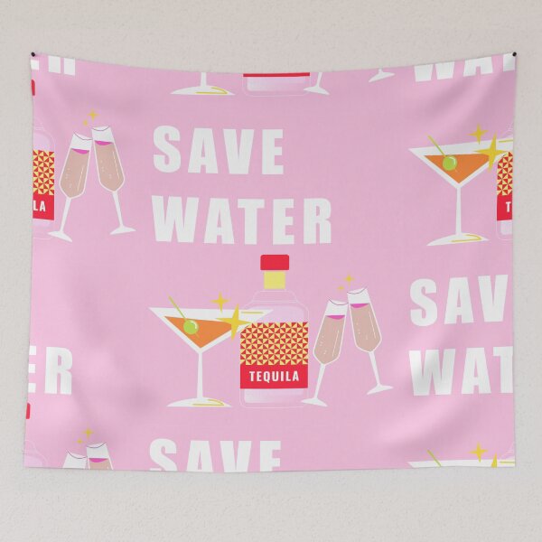 Item preview, Save water bar cart art designed and sold by mollsdesignss.