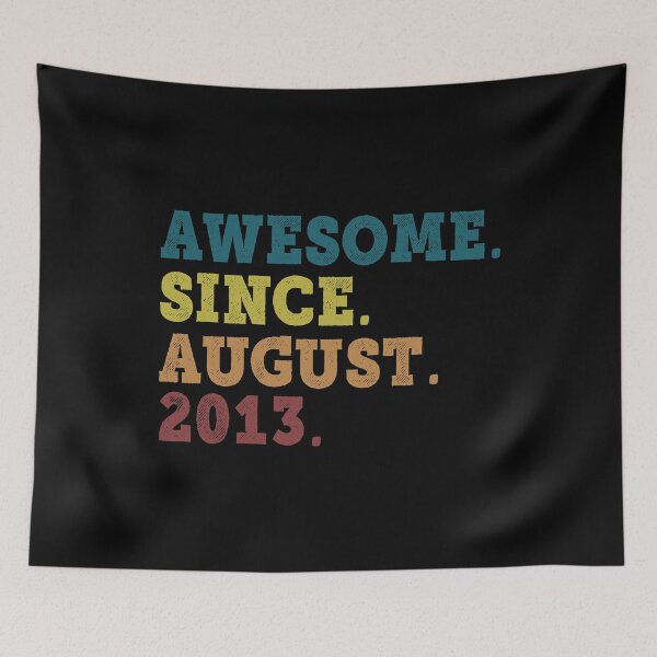 Item preview, Awesome Since August 2013 Retro Vintage 9th Birthday Gift designed and sold by designbychow.