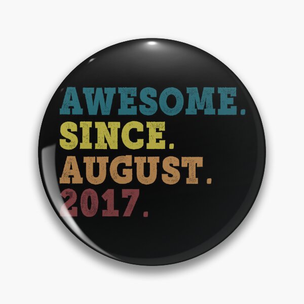 Item preview, Awesome Since August 2017 Retro Vintage 5th Birthday Gift designed and sold by designbychow.