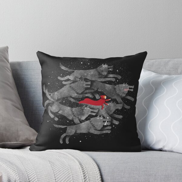 Run with the pack Throw Pillow