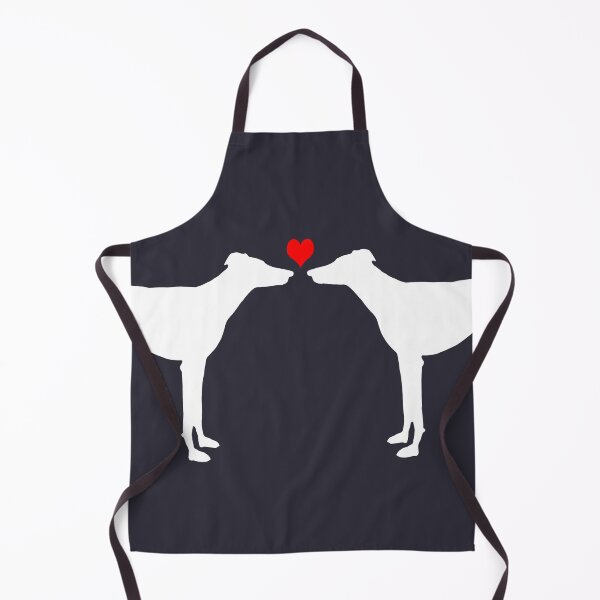 Item preview, Sighthound love white silhouette with red heart designed and sold by houndpixnz.