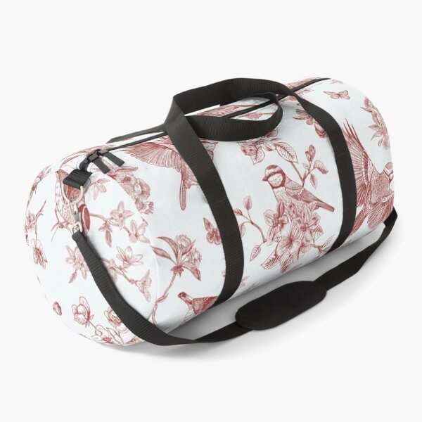 Item preview, Vintage Red Toile Birds French Country Pattern - cottage core garden designed and sold by PUFFYP.
