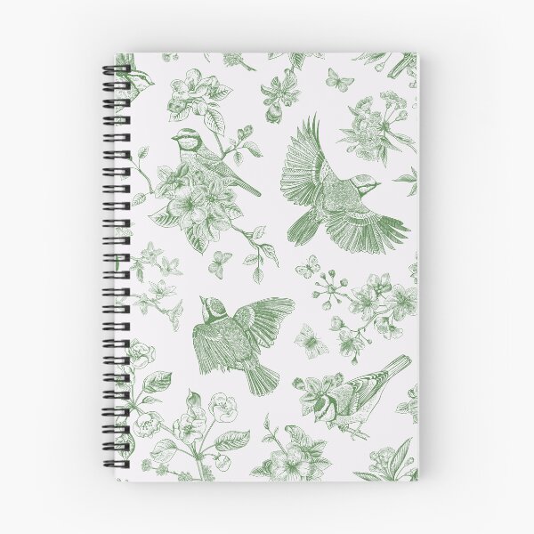 Item preview, Vintage Green Toile Birds Patrón de país francés - jardín cottagecore designed and sold by PUFFYP.