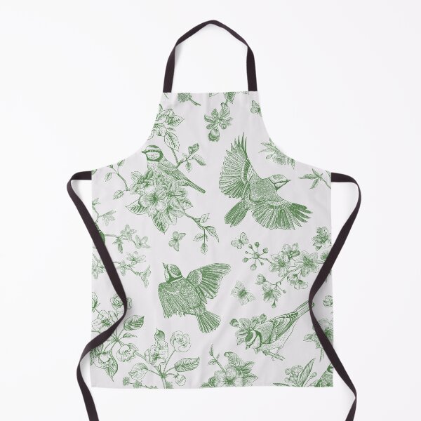 Item preview, Vintage Green Toile Birds French Country Pattern - cottagecore garden designed and sold by PUFFYP.