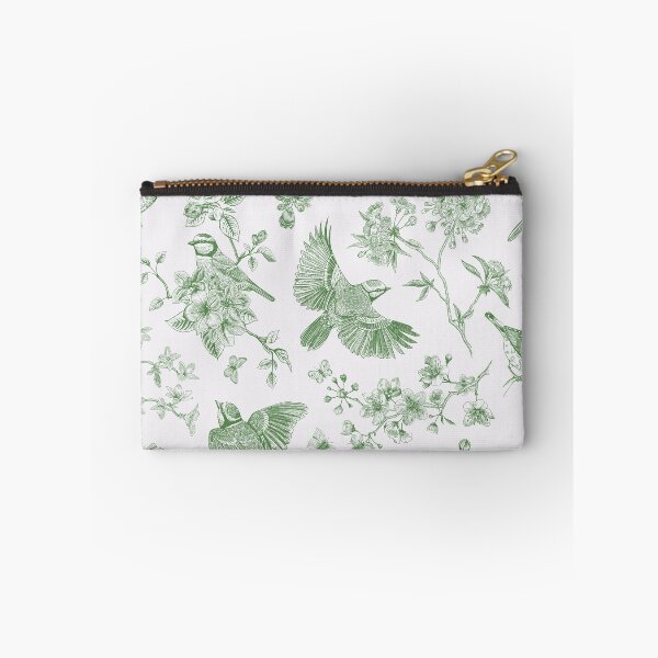 Item preview, Vintage Green Toile Birds French Country Pattern - cottagecore garden designed and sold by PUFFYP.