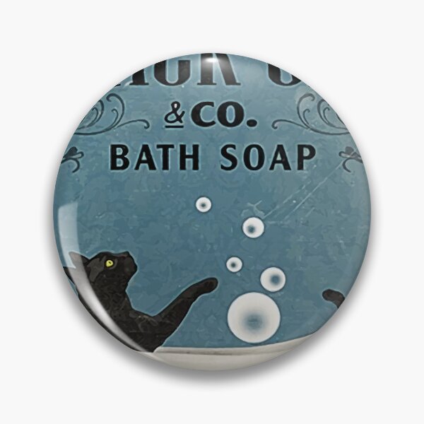 Item preview, Black Cat Bath Soap Poster, Bathroom Poster, Black Cat Poster, Cat Lover Gift designed and sold by CarmenHayess.