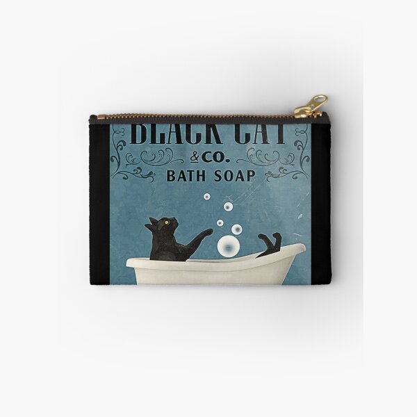 Item preview, Black Cat Bath Soap Poster, Bathroom Poster, Black Cat Poster, Cat Lover Gift designed and sold by CarmenHayess.