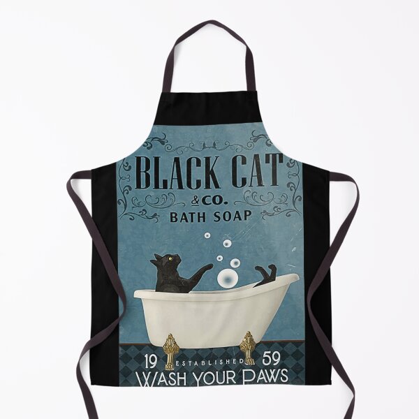 Item preview, Black Cat Bath Soap Poster, Bathroom Poster, Black Cat Poster, Cat Lover Gift designed and sold by CarmenHayess.