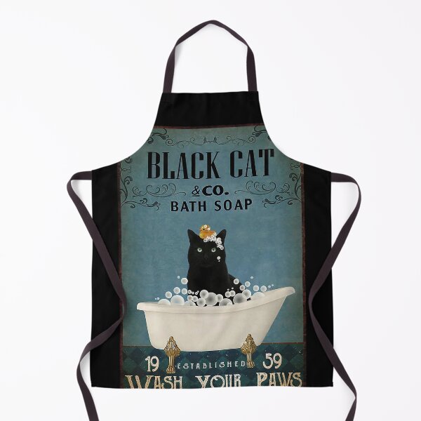 Item preview, Black Cat Co Bath Soap Wash Your Fins Canvas And Poster designed and sold by CarmenHayess.