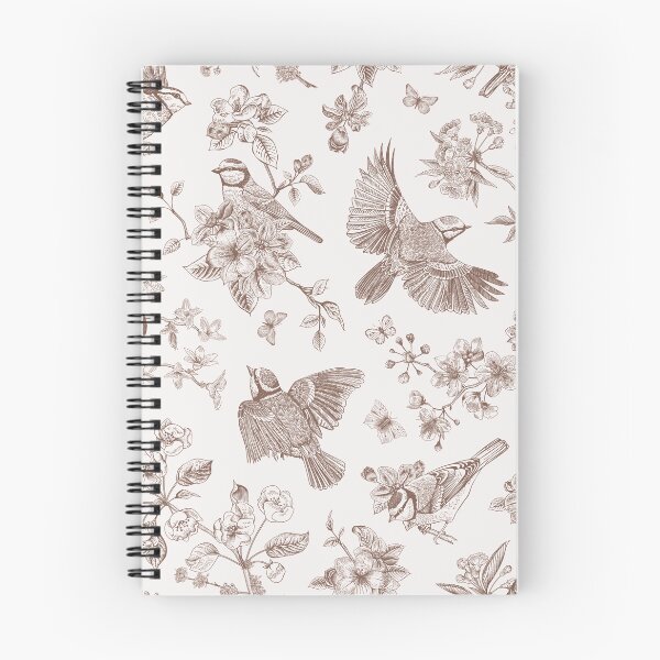 Item preview, Vintage Brown Tan Toile Birds French Country Pattern - cottagecore garden designed and sold by PUFFYP.