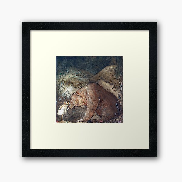 John Bauer Poor little Basse Framed Art Print