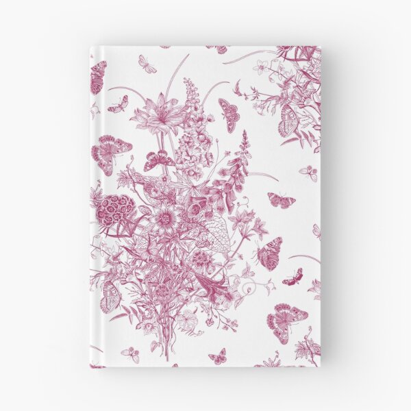 Item preview, Vintage Red Toile de Jouy Butterflies Cottagecore Garden French Country Pattern  designed and sold by PUFFYP.
