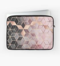 Pink And Grey Gradient Cubes Laptop Sleeve