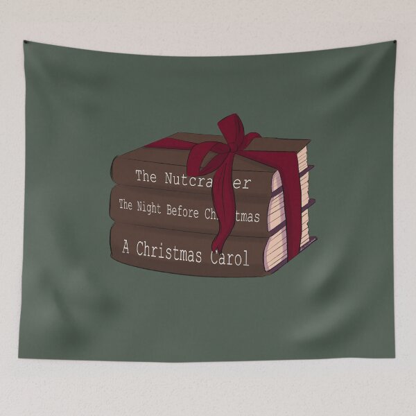 Item preview, Christmas book stack designed and sold by LisaMichelleArt.