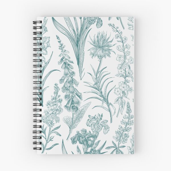 Item preview, Cottagecore Vintage Garden Green Toile Floral Pattern designed and sold by PUFFYP.