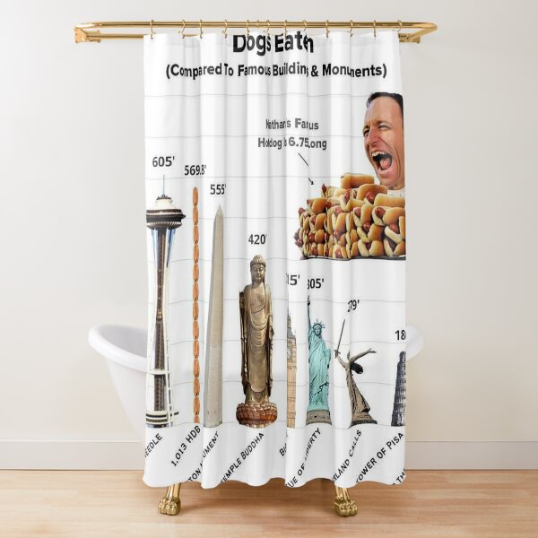 hot dog shower curtain