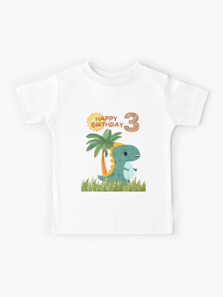 Camiseta para niños «Feliz tercer cumpleaños lindo bebé dinosaurio.» de Zoasea | Redbubble Camiseta para niños «Feliz tercer cumpleaños lindo bebé dinosaurio.» de Zoasea | Redbubble