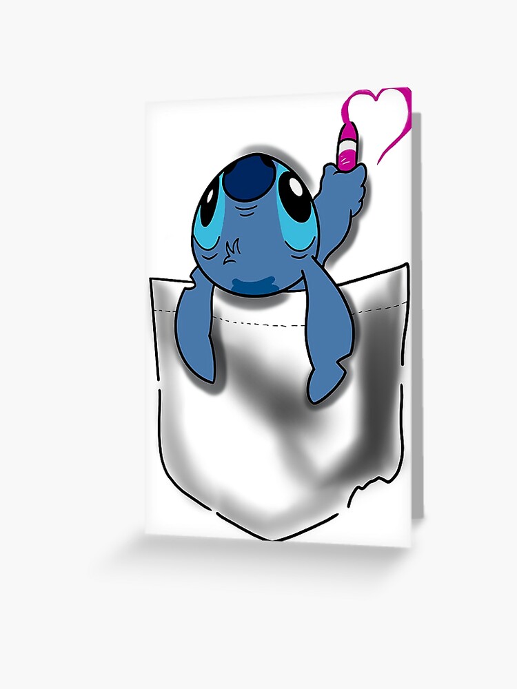 Stitch Cute Pocket Stitch/Gifts Friends Greeting Card for Sale by  WilliamSullivaf