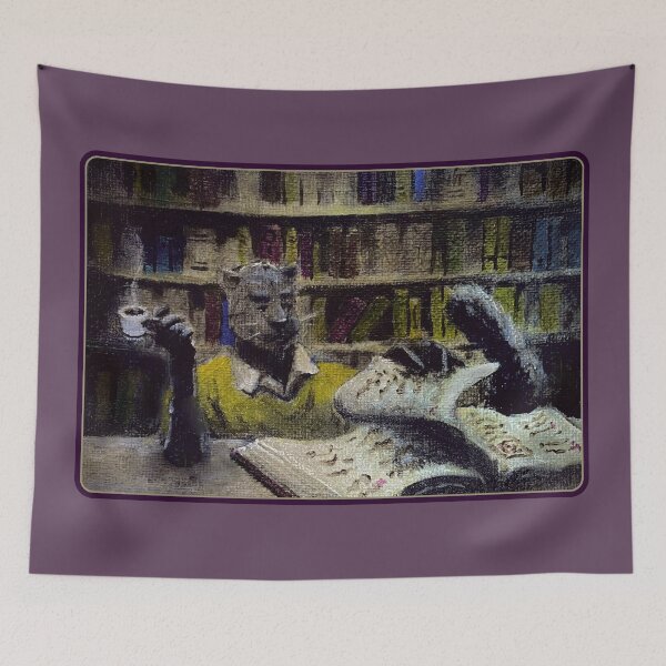 Item preview, Panther Perusing Parchment designed and sold by tymonardo.