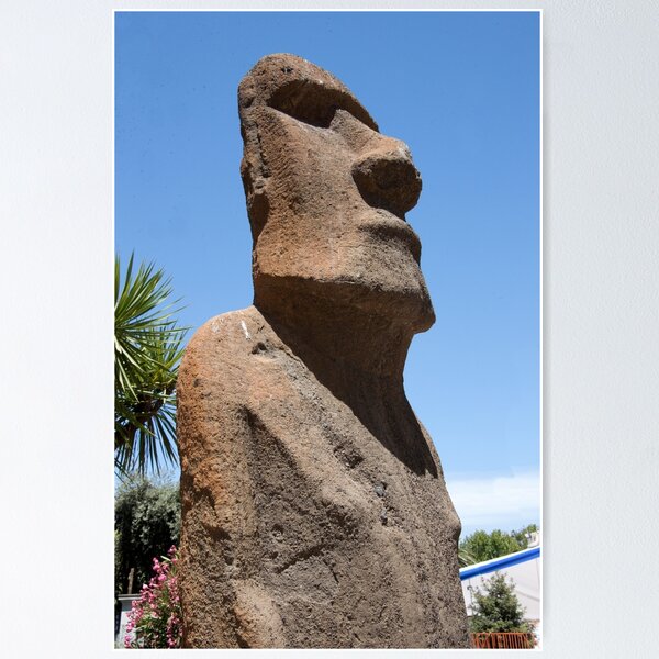 Moai Art Print Easter Island Head Wall Art Travel Poster 