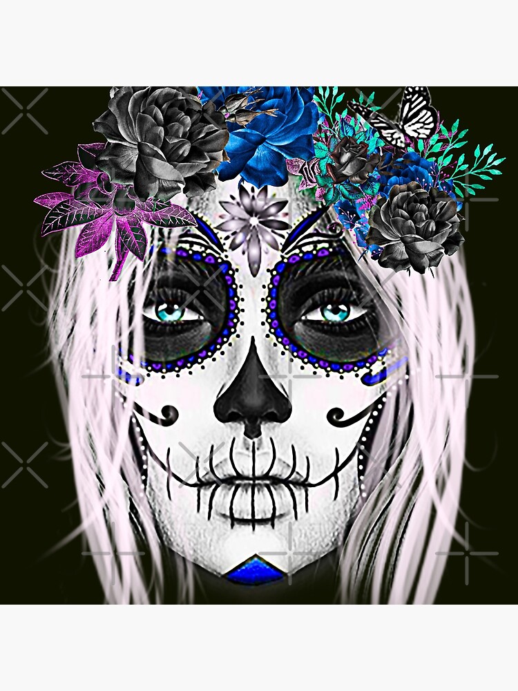 Catrina,Mexican Sugar Skull Lady Throw Pillow for Sale by Gothic